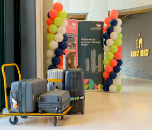 UCL Accomodation welcome photographs at Urbanest Canary Wharf student arrivals